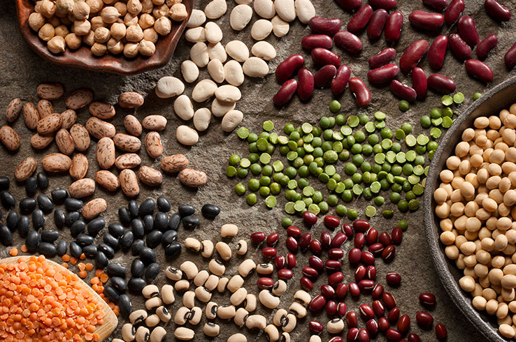 Various groups of different types of pulses