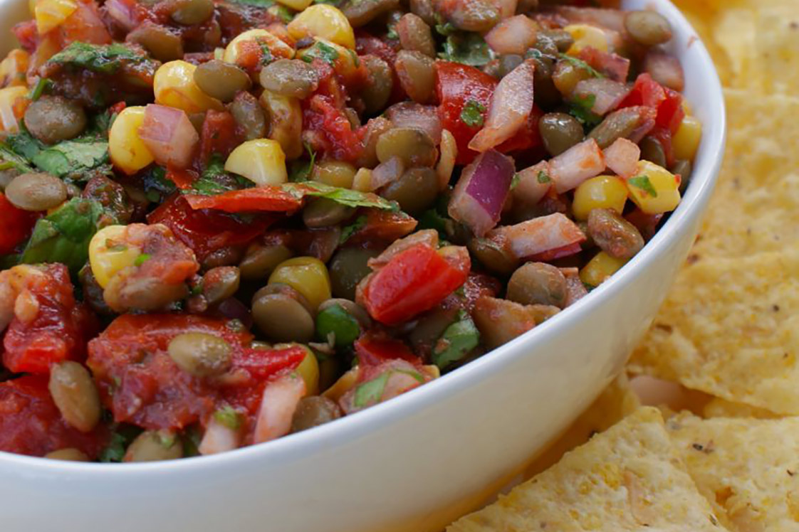Lentil & Corn Chipotle Salsa - Appetizers, Snacks & Sides Recipe