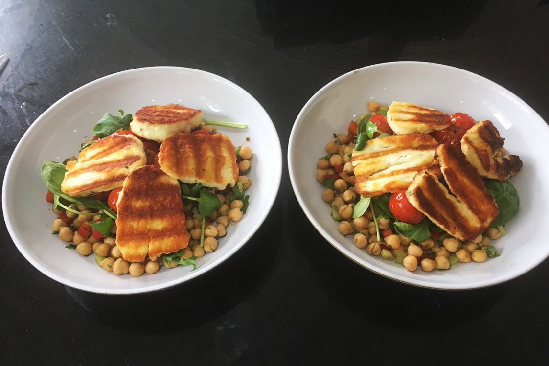 Warm Halloumi and Chickpea Salad - Mains, Salads, Soups & Stews Recipe