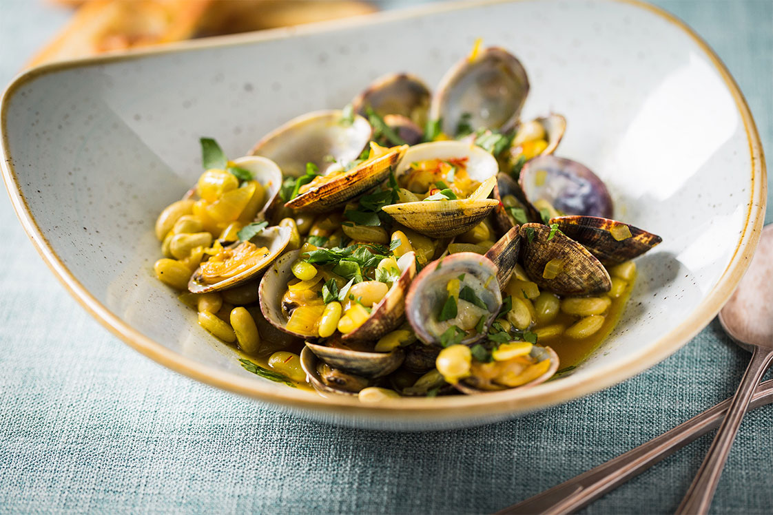 Beans with Clams - Gourmet Gurus, Mains Recipe