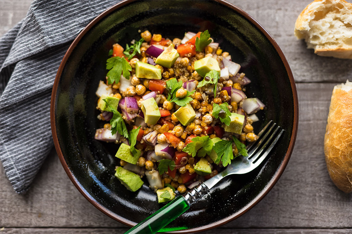 Charred Chickpea &amp; Corn Salad - Appetizers, Snacks &amp; Sides, Mains Recipe