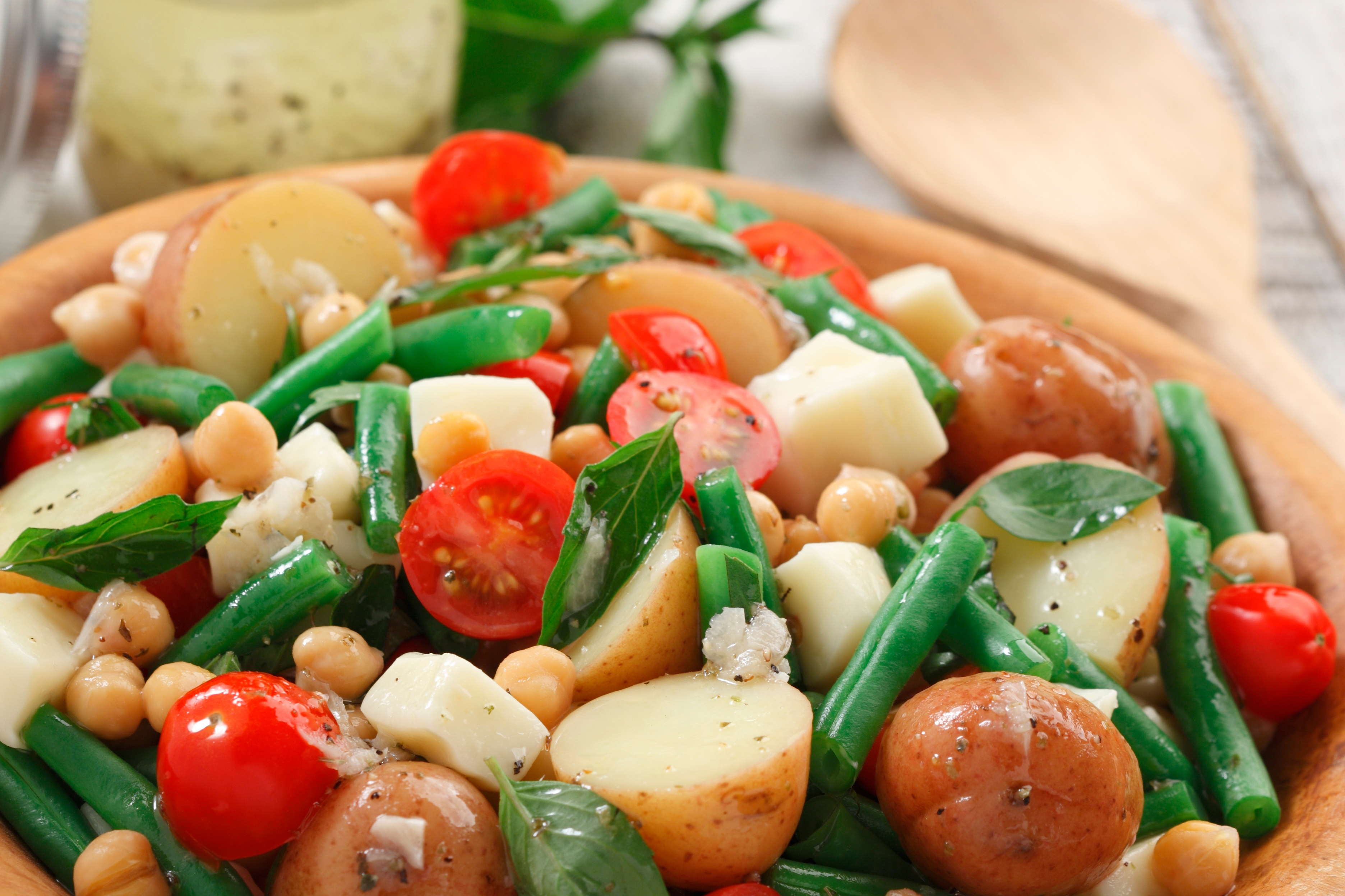 Lemony Potato Salad with Chickpeas and Mozzarella - Appetizers, Snacks & Sides, Mains Recipe