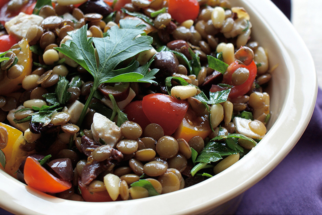 Marinated Lentil Salad with Orange-Balsamic Dressing and Olives - Salads, Soups & Stews Recipe