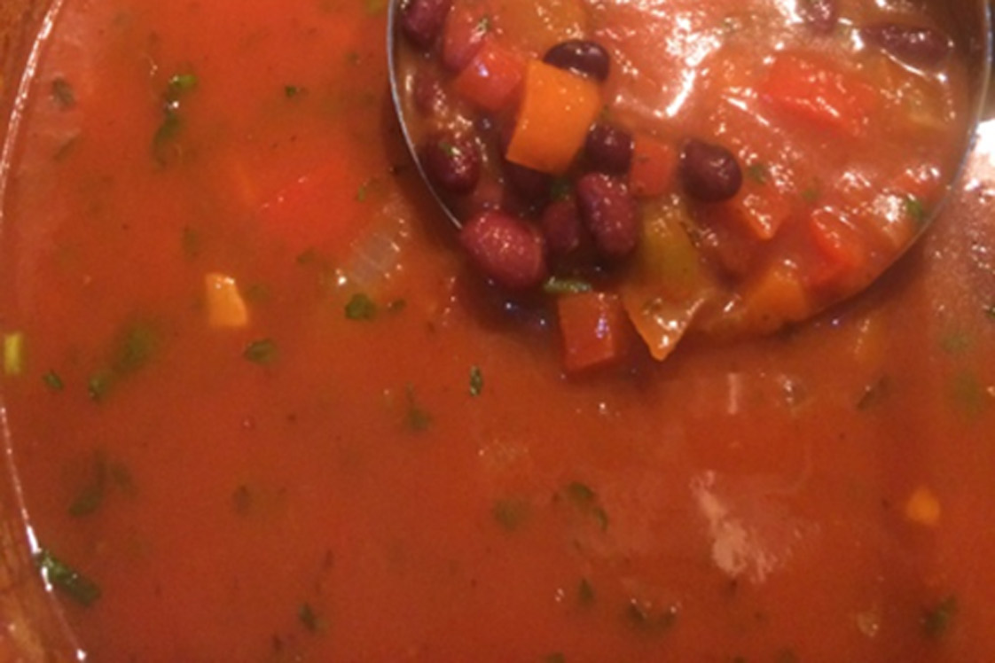 Spicy Tomato and Black Bean Soup - Salads, Soups &amp; Stews Recipe
