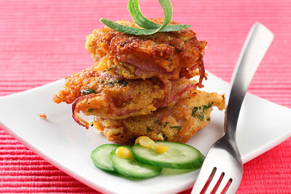 Yellow Pea and Onion Fritters - Appetizers, Snacks & Sides Recipe