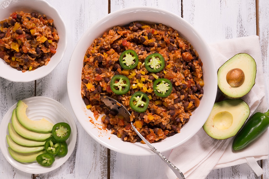Easy Mexican Brown Rice and Beans - Appetizers, Snacks & Sides Recipe