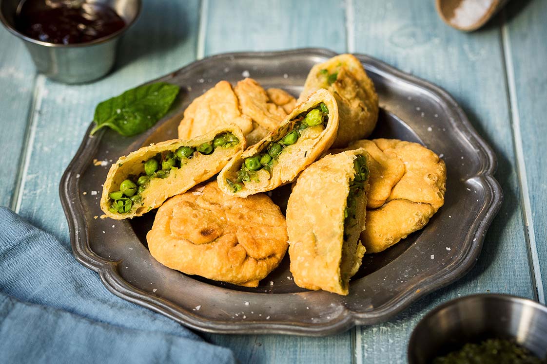 Tuver Lilvani Kachori - World's Greatest Pulse Dishes, Best of India, Appetizers, Snacks & Sides Rec