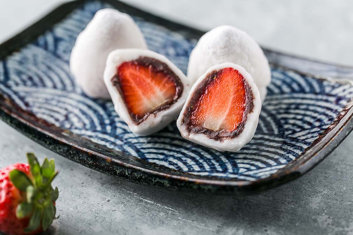 ICHIGO DAIFUKU (with Anko paste) - Desserts Recipe