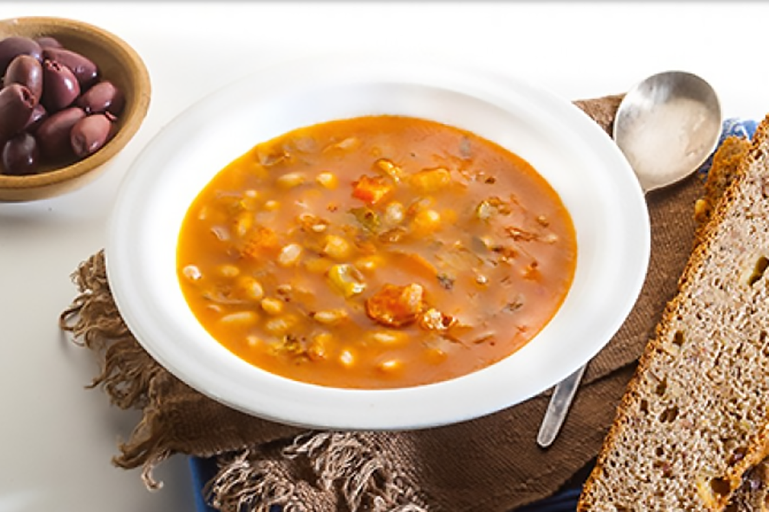 Winter Bean Soup &amp; Cheesy Bread with Walnuts  - Salads, Soups &amp; Stews Recipe