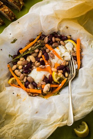 Netherlands, Cod and Beans en Papilotte