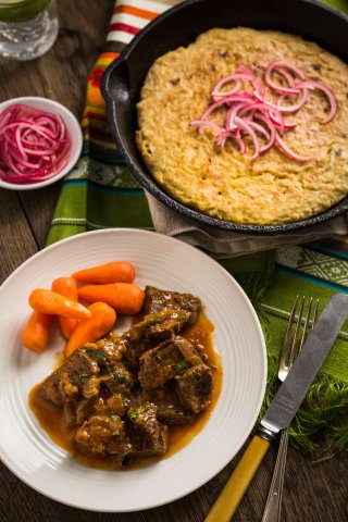 Peru, Short rib stew tacu tacu