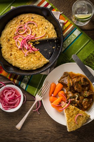 Peru, Short rib stew tacu tacu