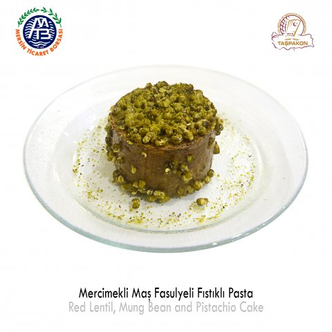Red Lentil, Mung Bean and Pistachio Cake